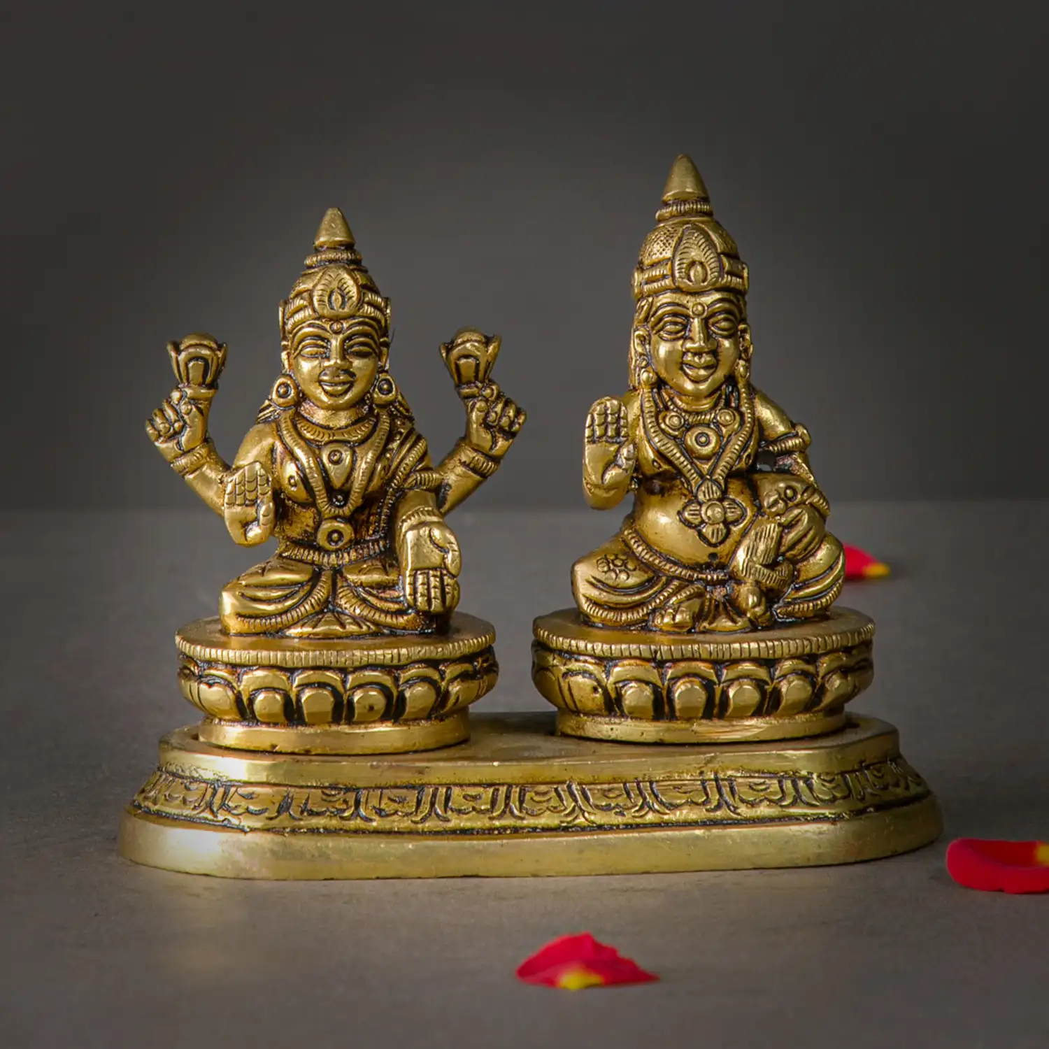 3.5 inches Brass Lakshmi Kuber Peedam Idol