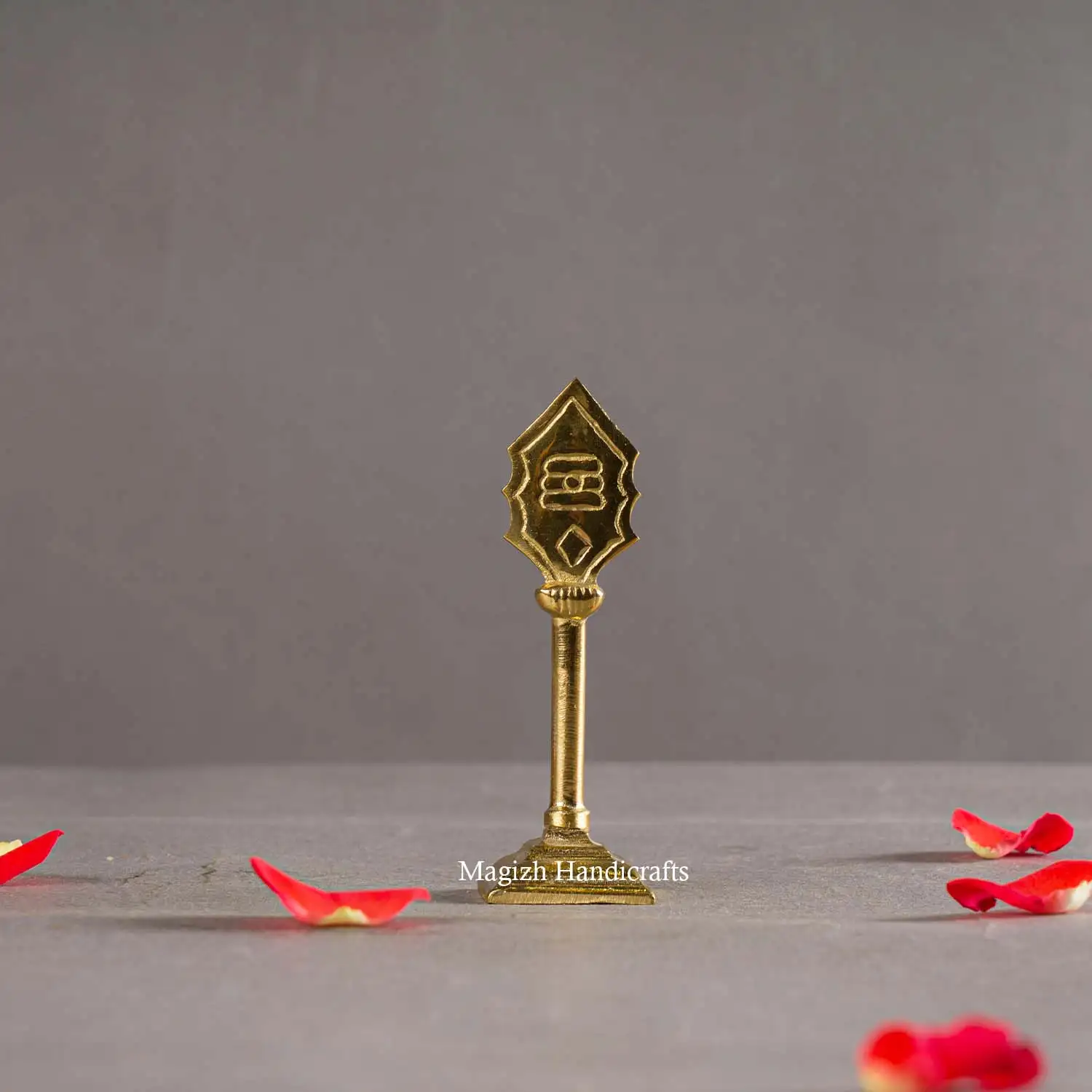 3 inches Brass Murugan Vajravel - image 2