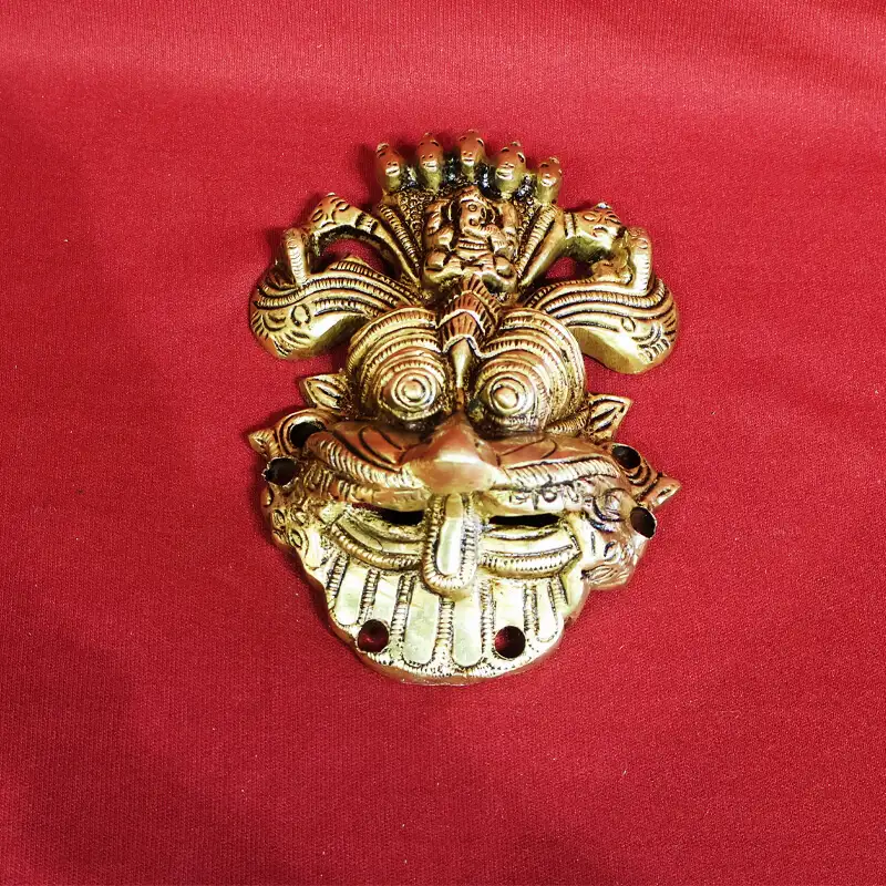 6 inches Brass Yali wall hanging SC - secondary