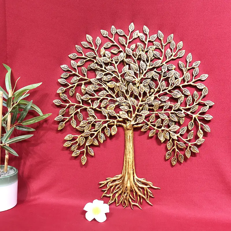 19 inches Brass karpaga vriksham tree wall hanging