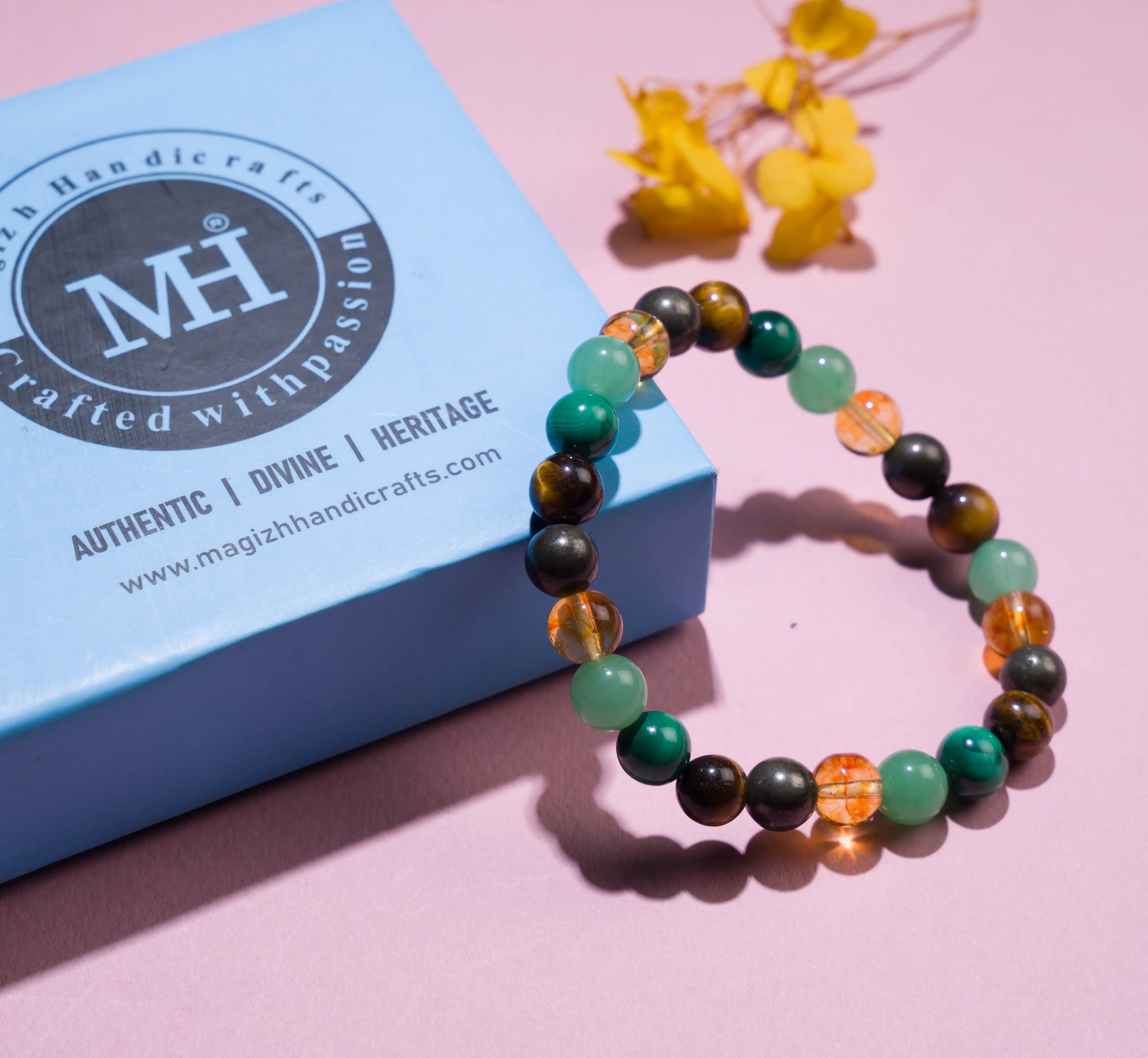 8mm Money Magnet with Malachite Crystal Bracelet - image 3