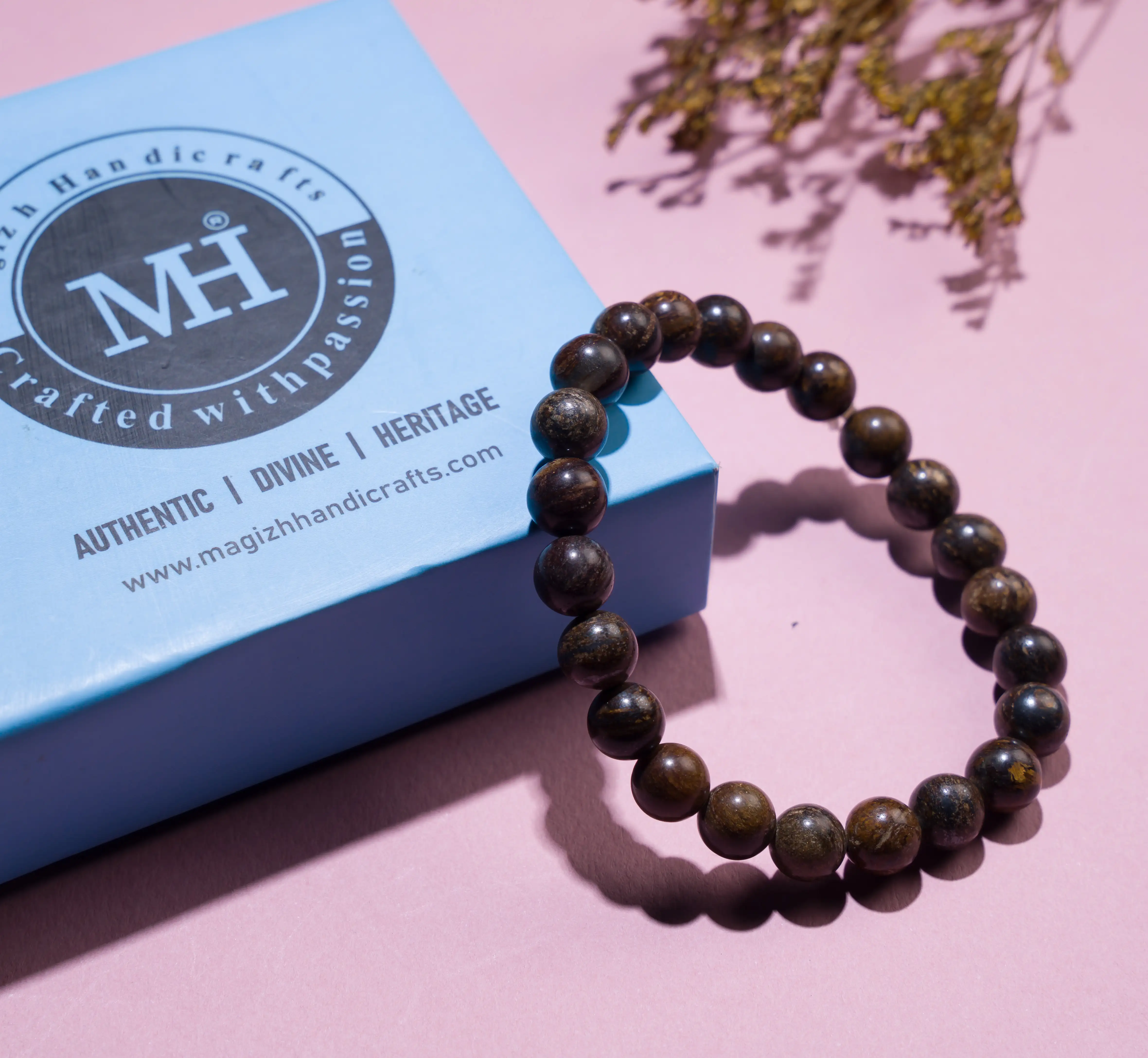 8mm Bronzite crystal bracelet - image 3