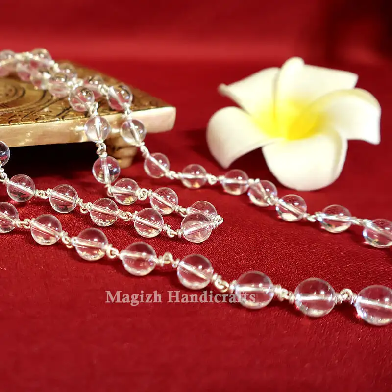 8mm Spadigam mala with silver 54 beads - image 4