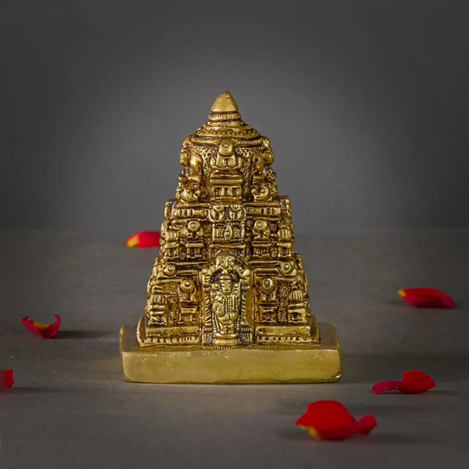 3.5 inches Lord Venkateswara Tirupati Temple Brass Idol - image 1
