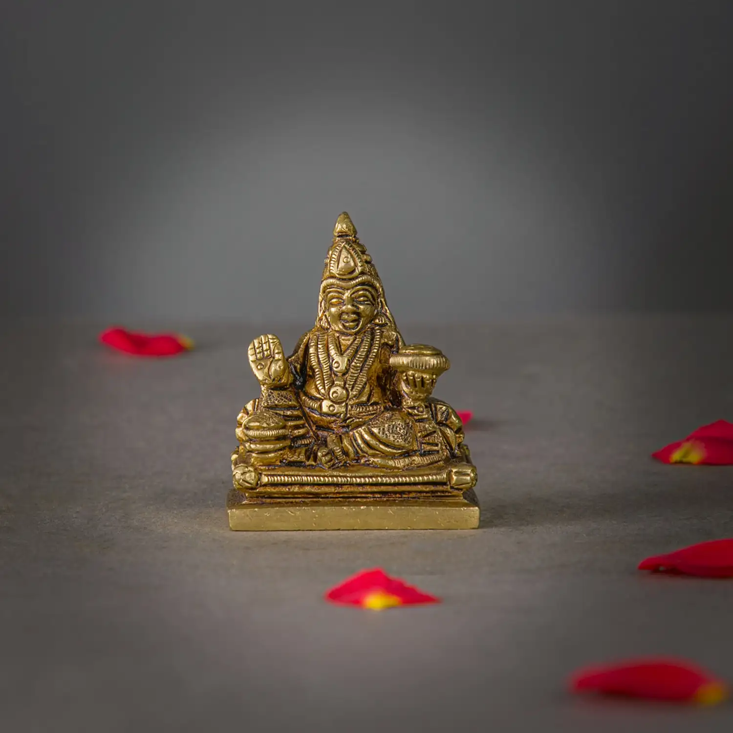 2 inches Brass dhana Kuberar idol - image 1