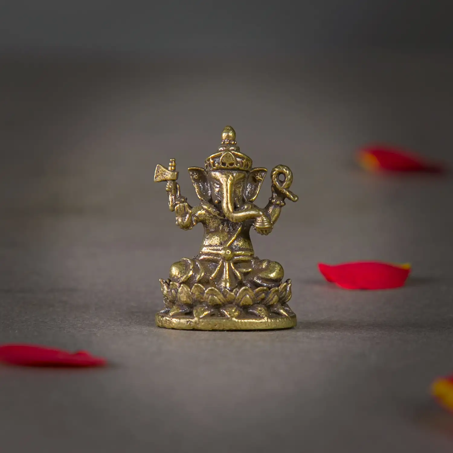 1 inch mini sitting Lotus Ganesha Idol