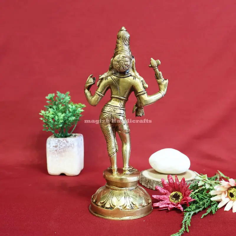 8.5 inches Brass Ardhanareeswarar idol SC - secondary