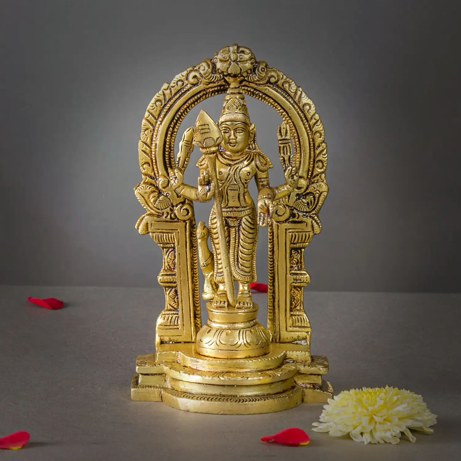 Brass Thiruvachi god Murugan idol