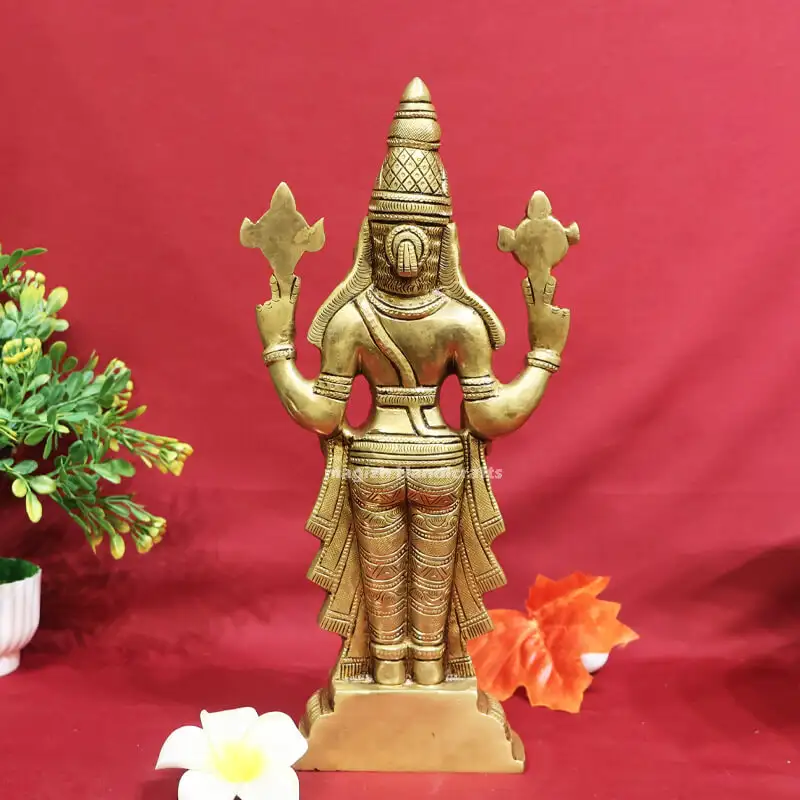 12 inches Brass Thirupathi Balaji double vasthiram idol SC - secondary