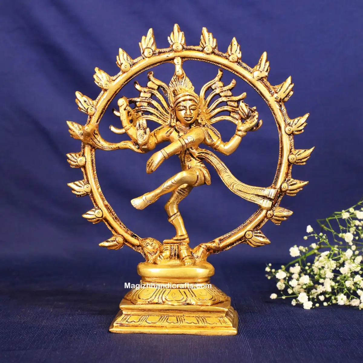 Brass Lord Shiva Natrajar Idol - 8 inches