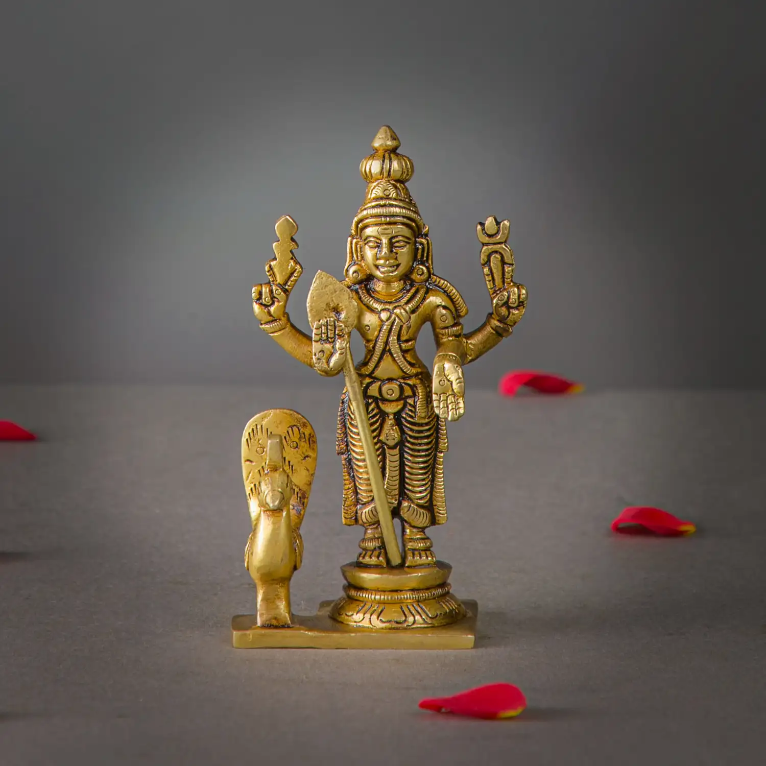 4 inches brass lord Murugan idol