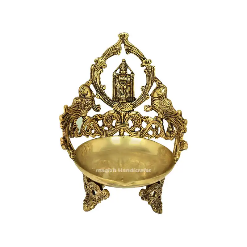 Brass Thirupathi Balaji Lamp 10 inches - secondary