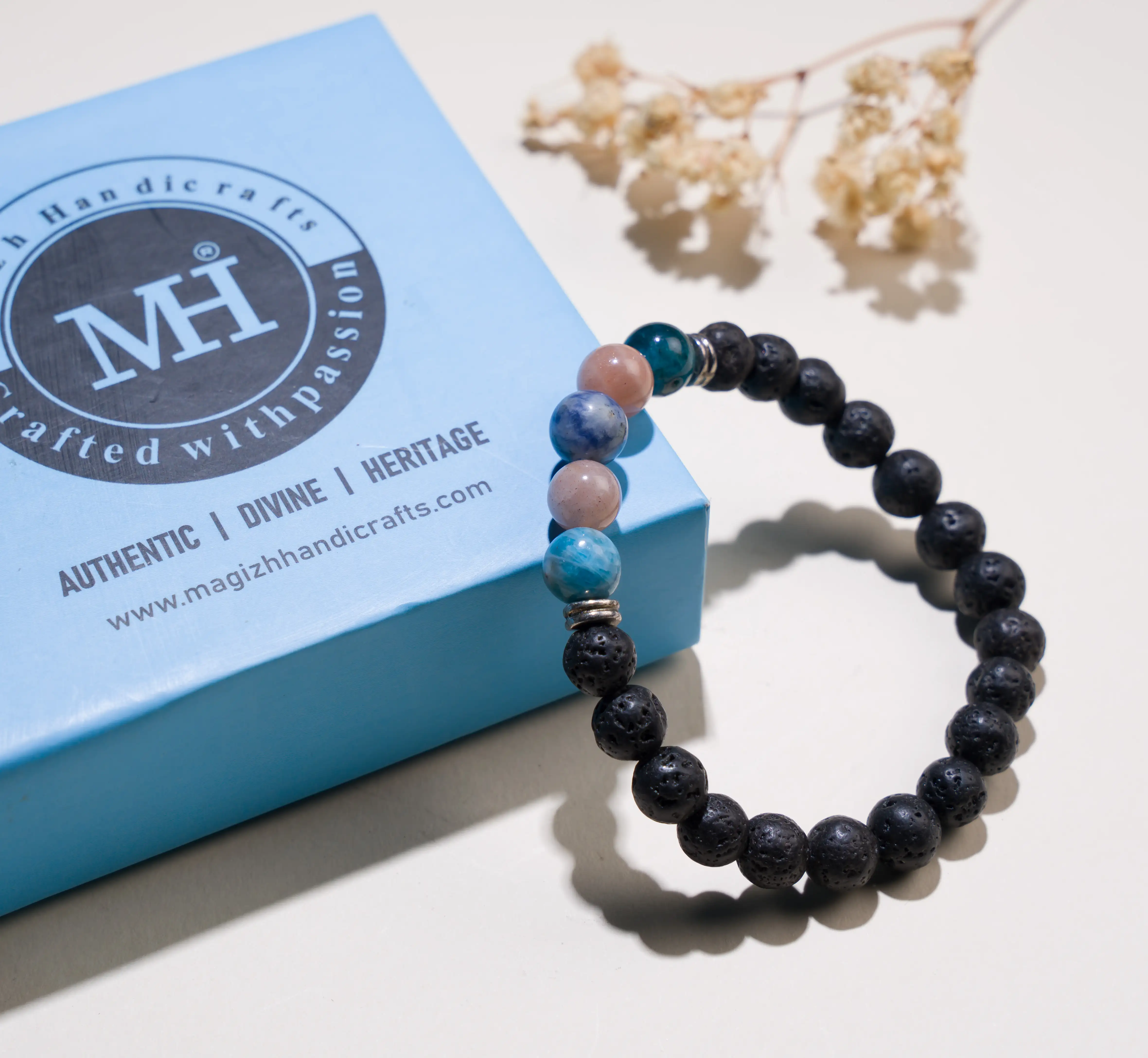 8mm Weight Loss Lava Crystal stone Bracelet - image 5