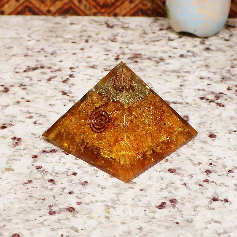 3 inches Citrine Crystal Pyramid