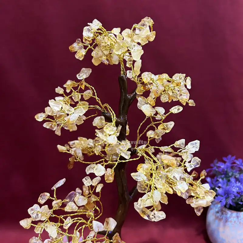 Citrine Crystal stone tree for Good luck