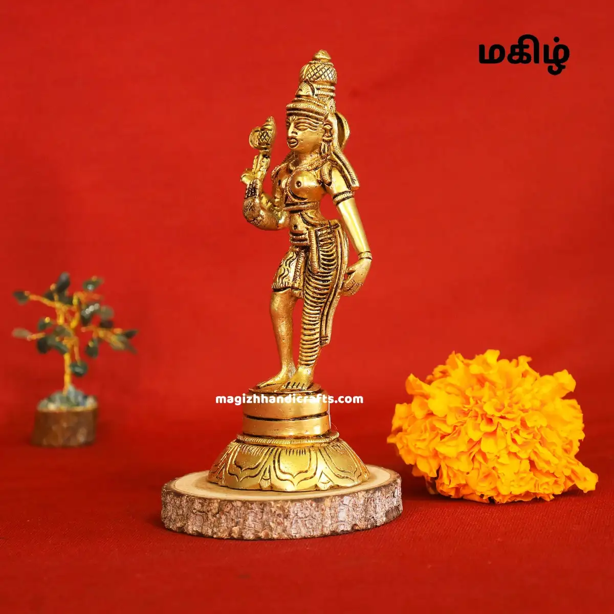 Brass Standing Arthanareeswarar idol - 6 inches - image 2