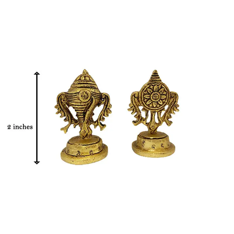 Brass Sangu Chakram separate Pieces - secondary