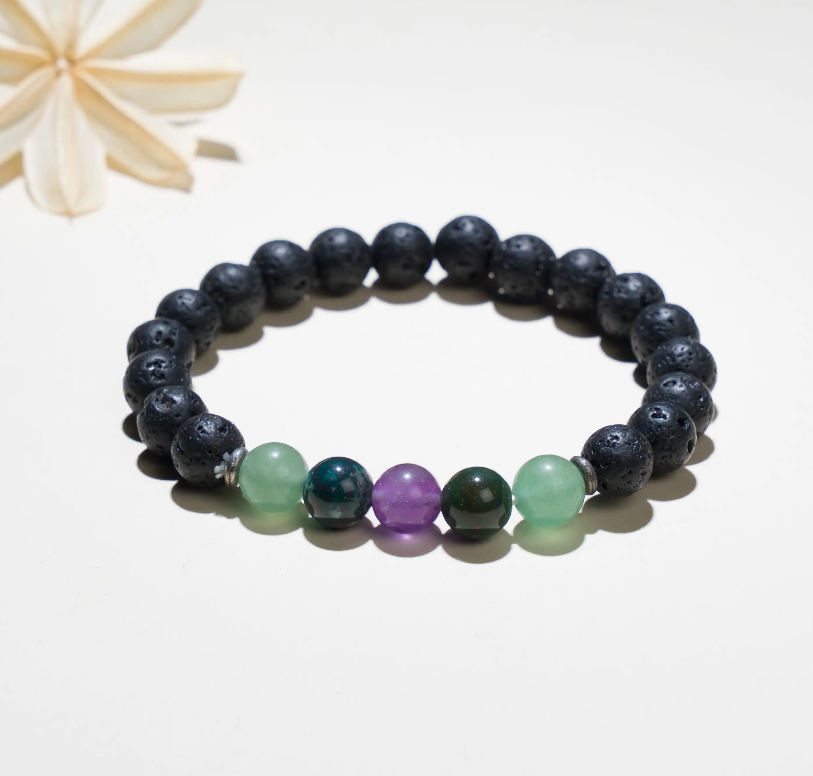 8mm Blood Pressure Lava Crystal Bracelet - image 3