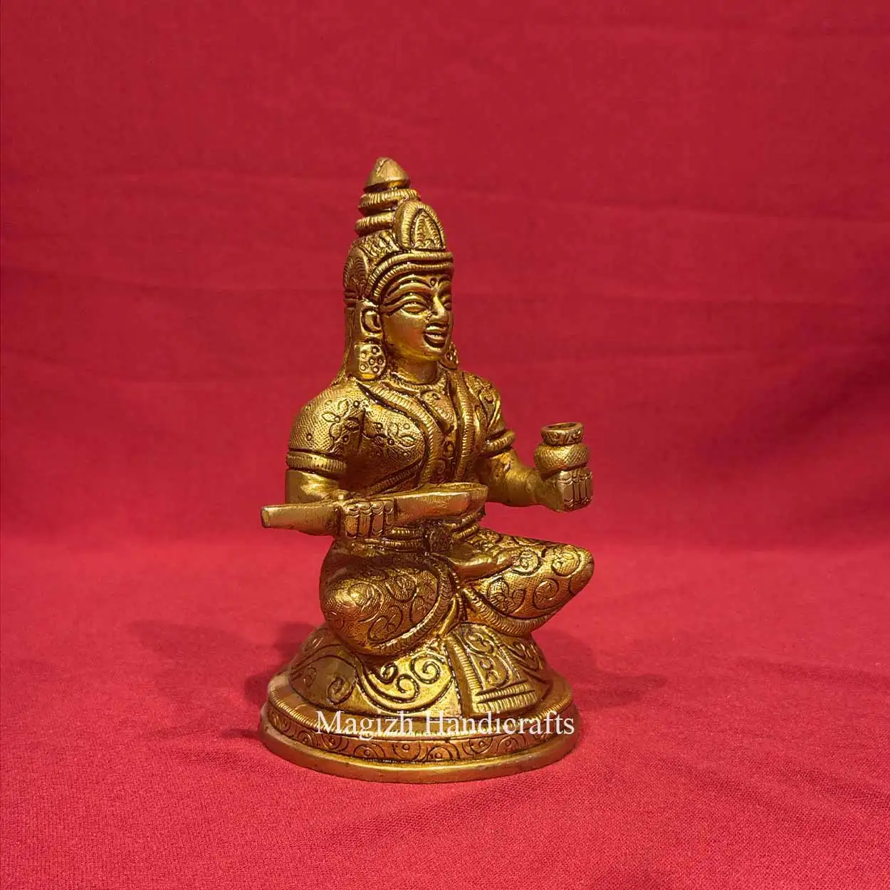 6 inches brass goddess Annapoorna statue - secondary