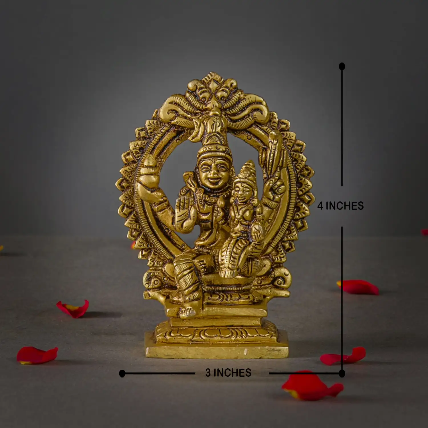 4 inches Swarna Akarshana Bhairava brass idol - image 5