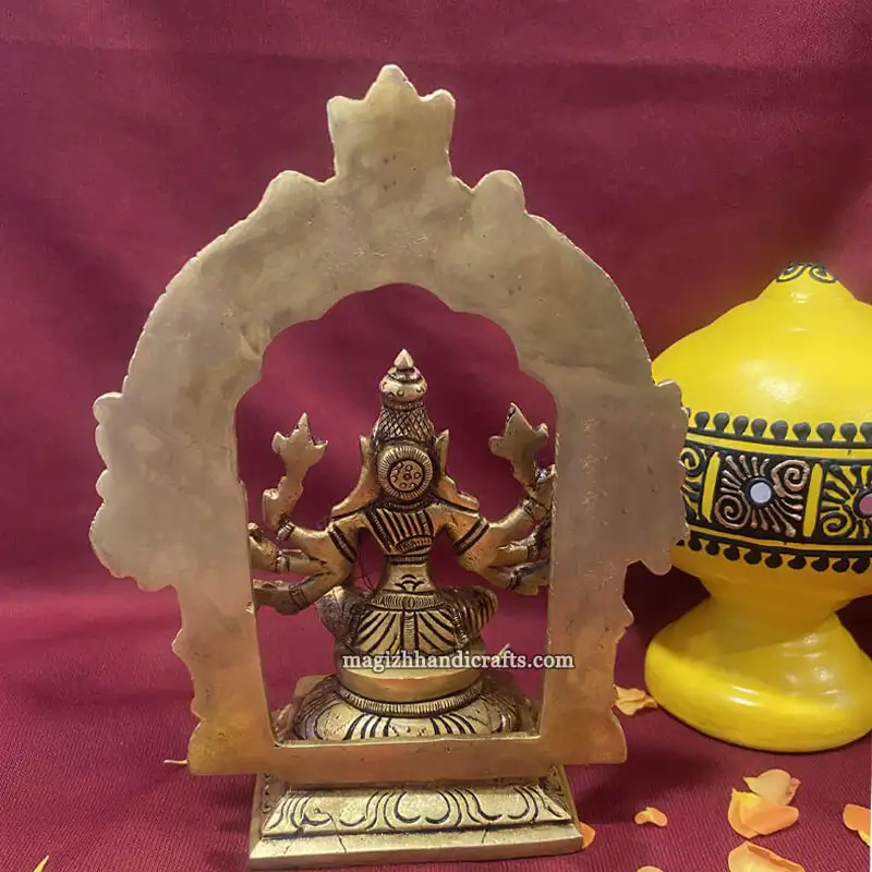 Brass Varahi Amman 6.5 inches with Frame - image 4