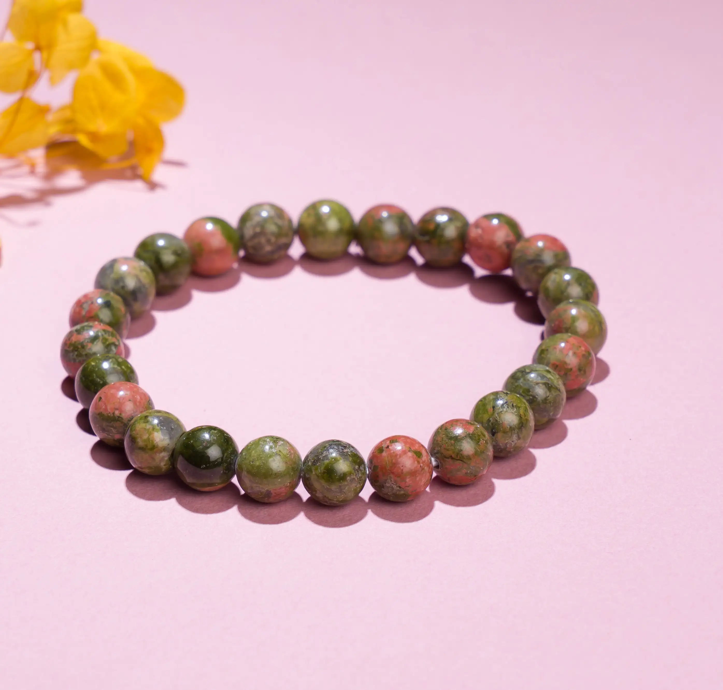 8mm Unakite crystal bracelet