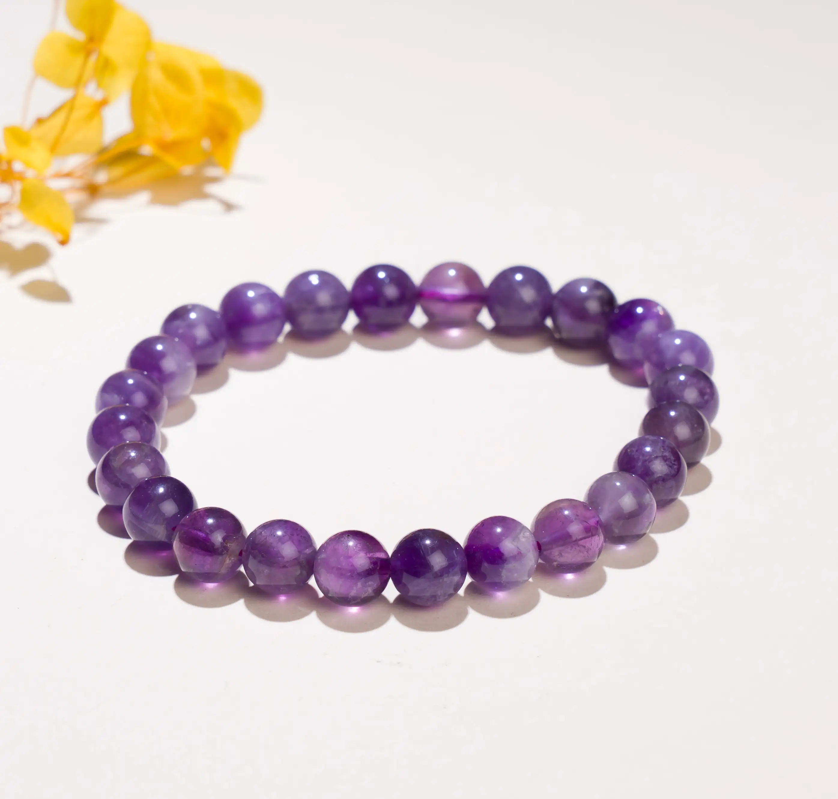 Natural Amethyst -8mm Crystal Bracelet