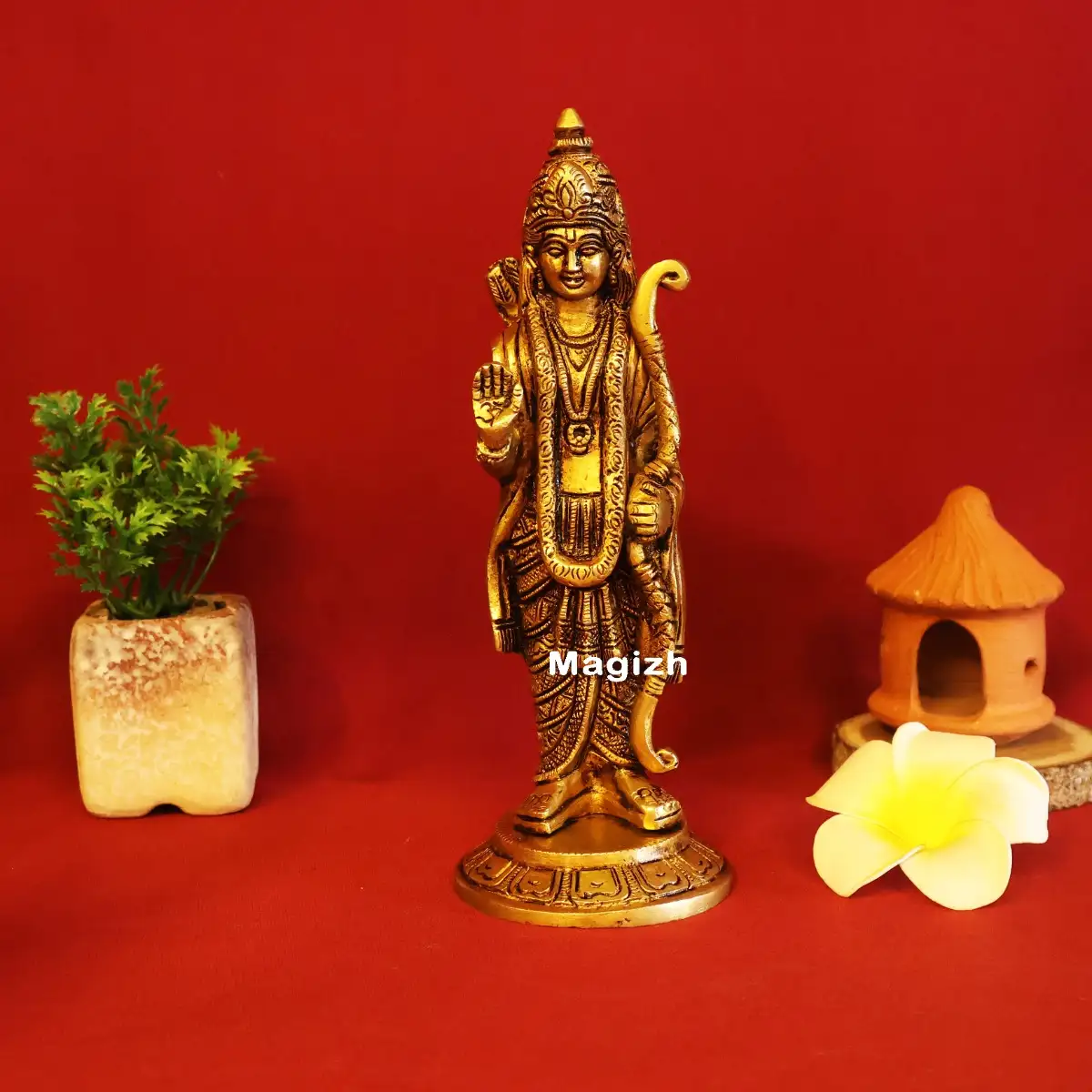 Brass Ram idol 8 inches