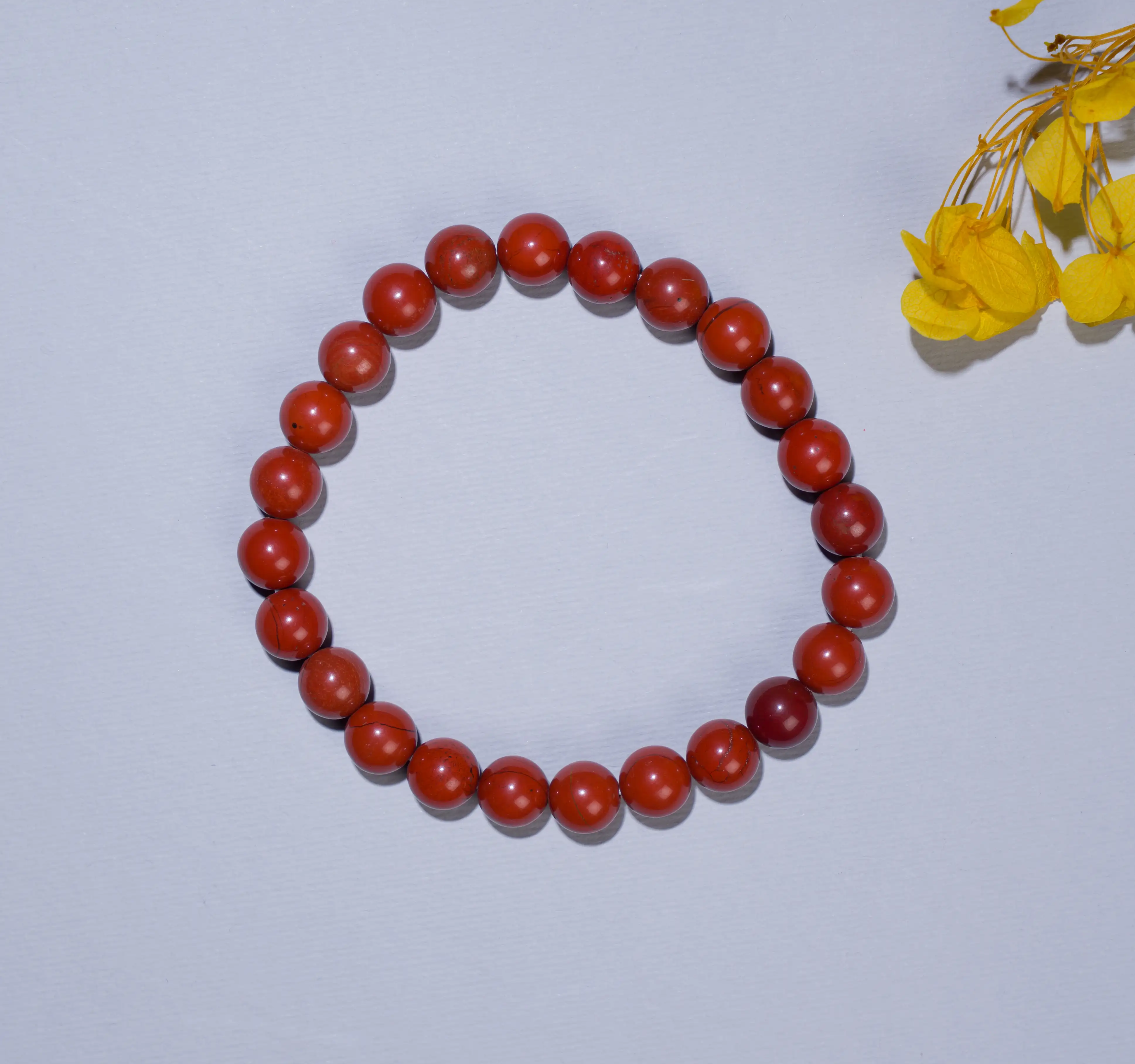8mm Red Jasper Crystal Bracelet - secondary