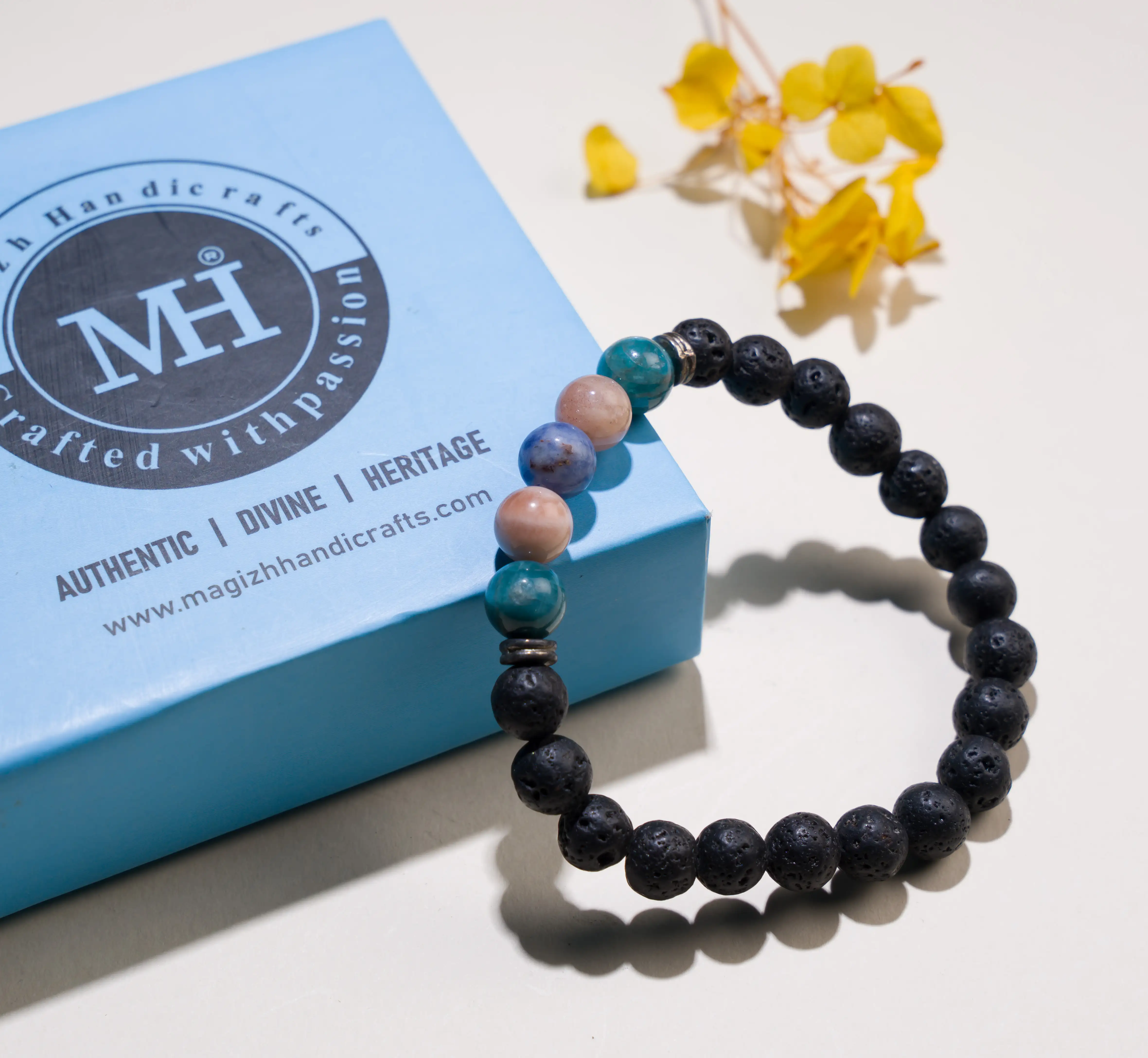 8mm Weight Loss Lava Crystal stone Bracelet - image 4