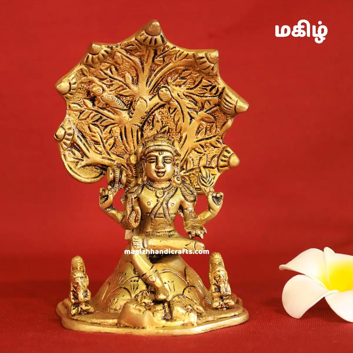 Brass Dakshinamurti idol - 6 inches