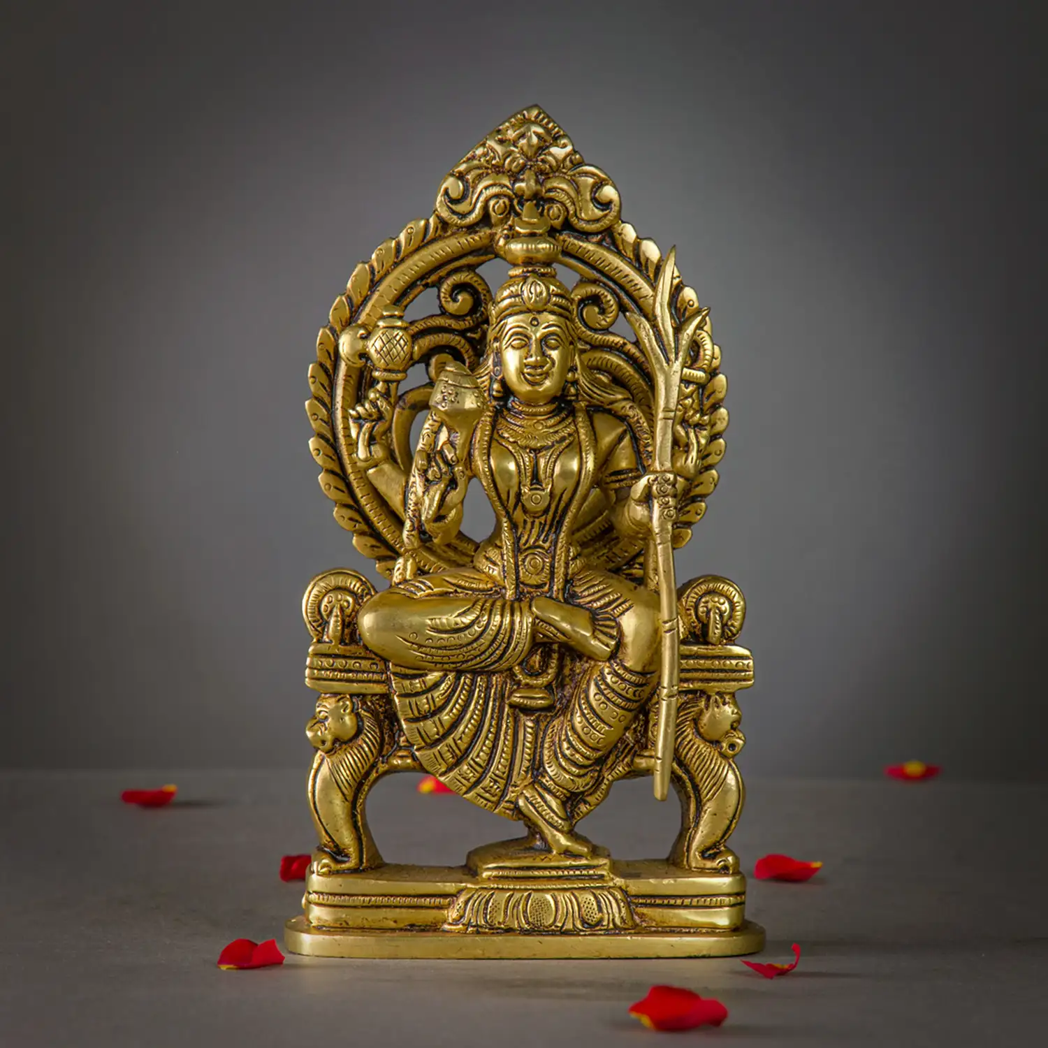 7.5 inches Brass Lalitha amman idol