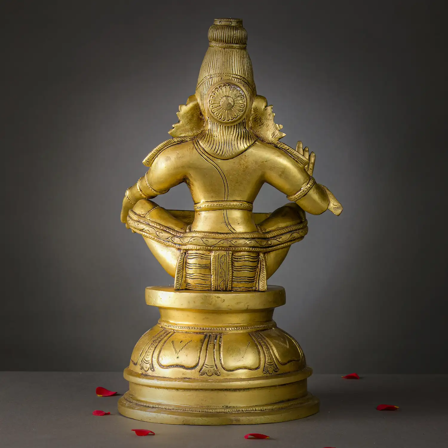 15 inch Brass Ayyappan Swamy Idol - image 4