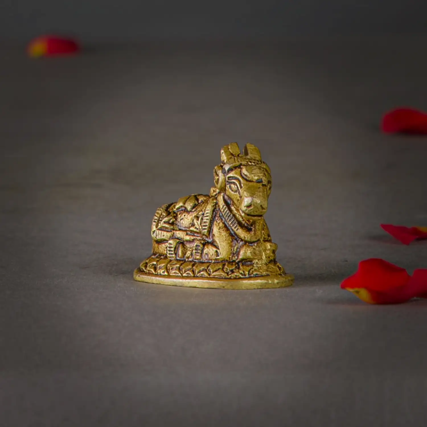 1 inches Brass Lord Shiva Nandhi idol - image 3