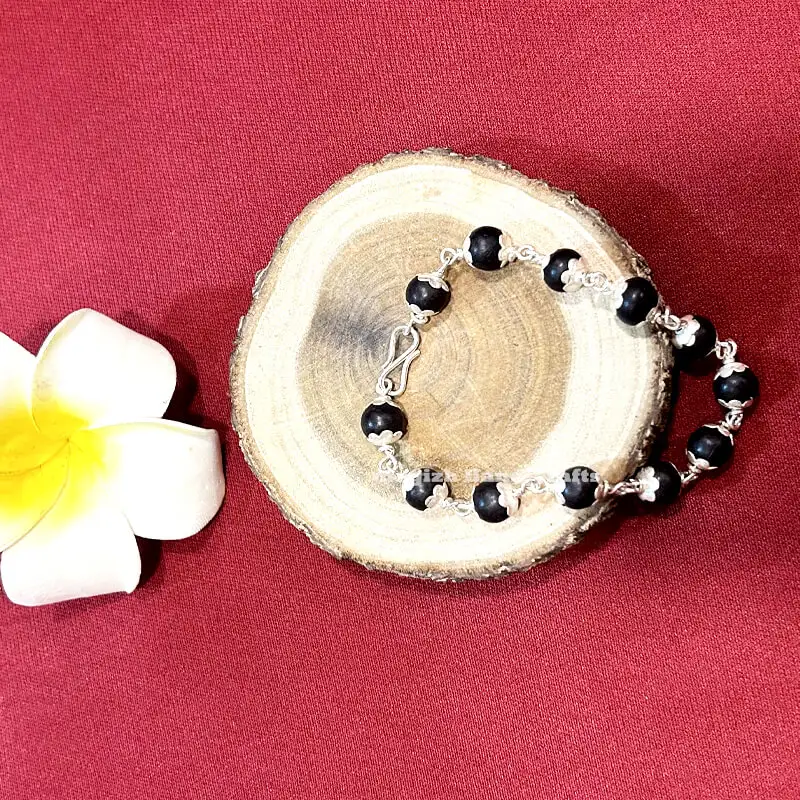 Original karungali Pure Silver cup Bracelet-8mm - image 3