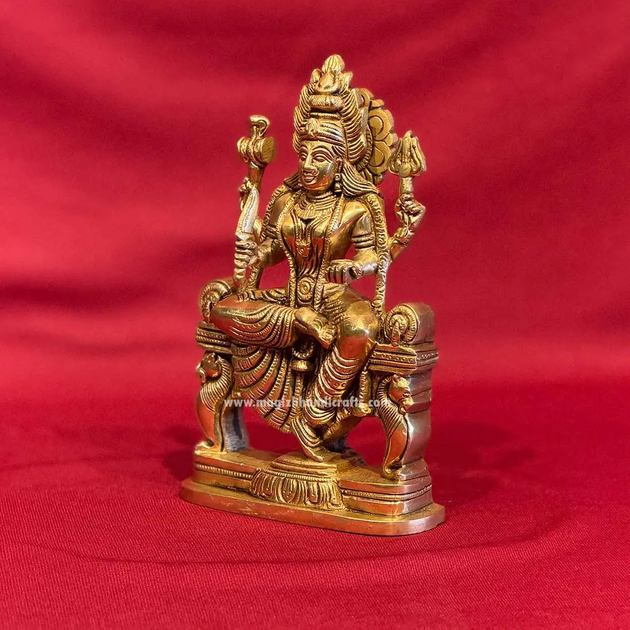 7 inches brass Mariamman statue SC - image 2