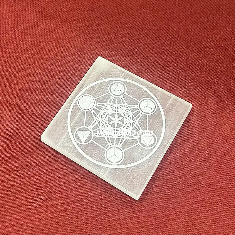 3" Selenite Crystal Charging Plate