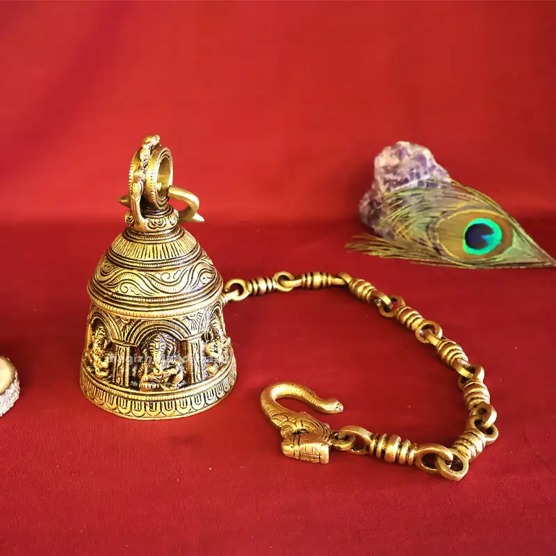 6 inches Ganesha Hanging Chain Bell SC - secondary