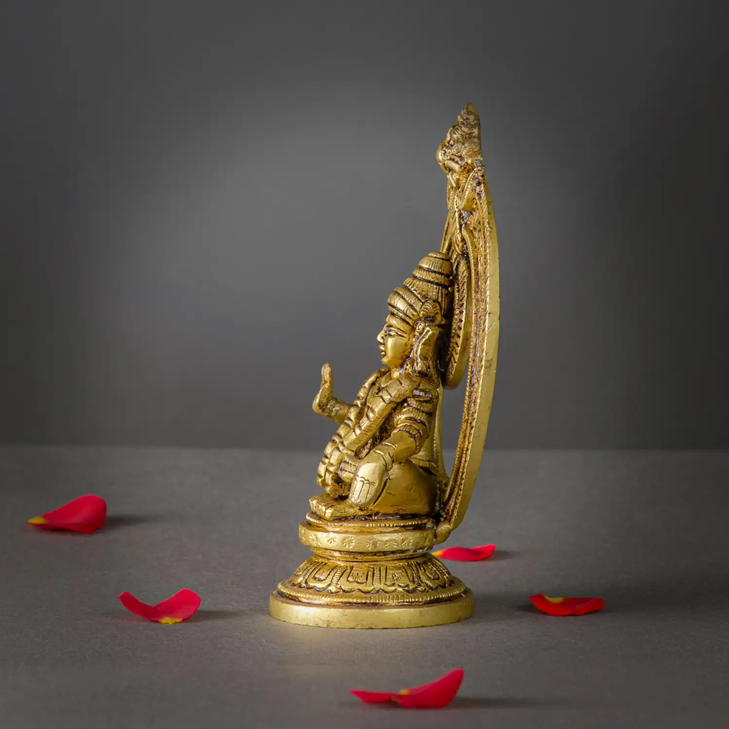 Brass Lord Ayyapan With frame 5 inches - image 3