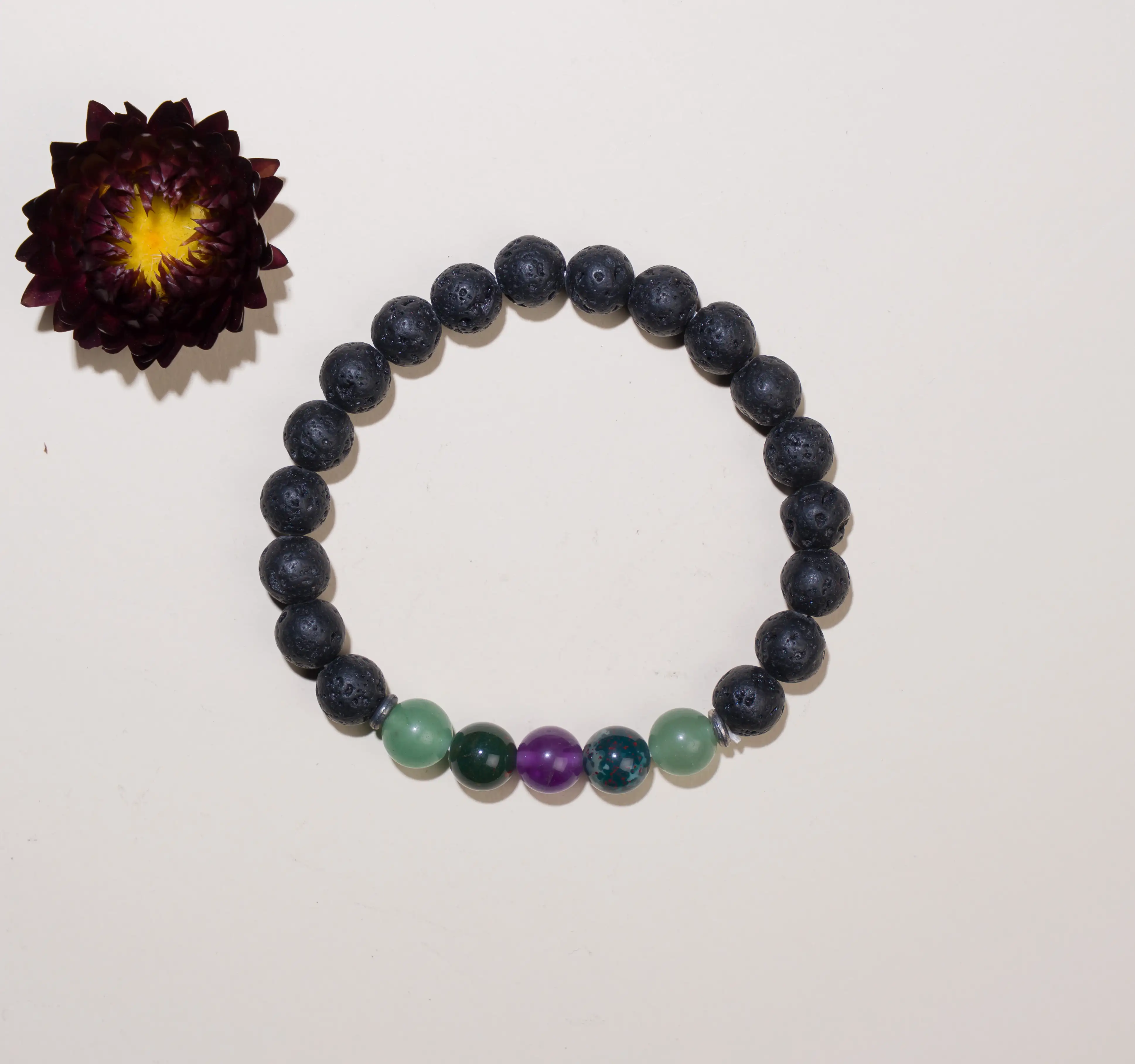 8mm Blood Pressure Lava Crystal Bracelet - secondary