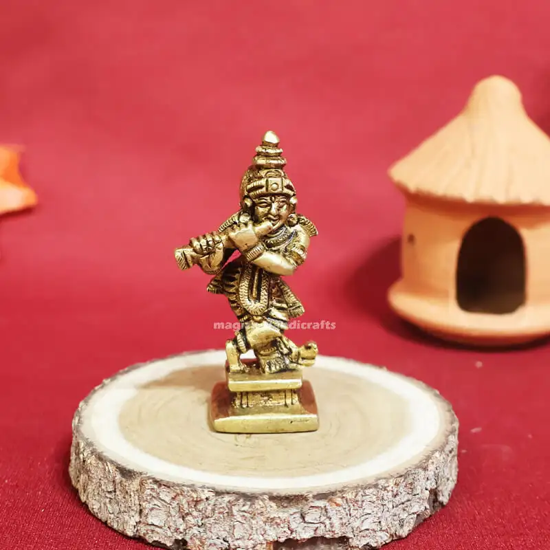 2 inch Flute Krishna Idol