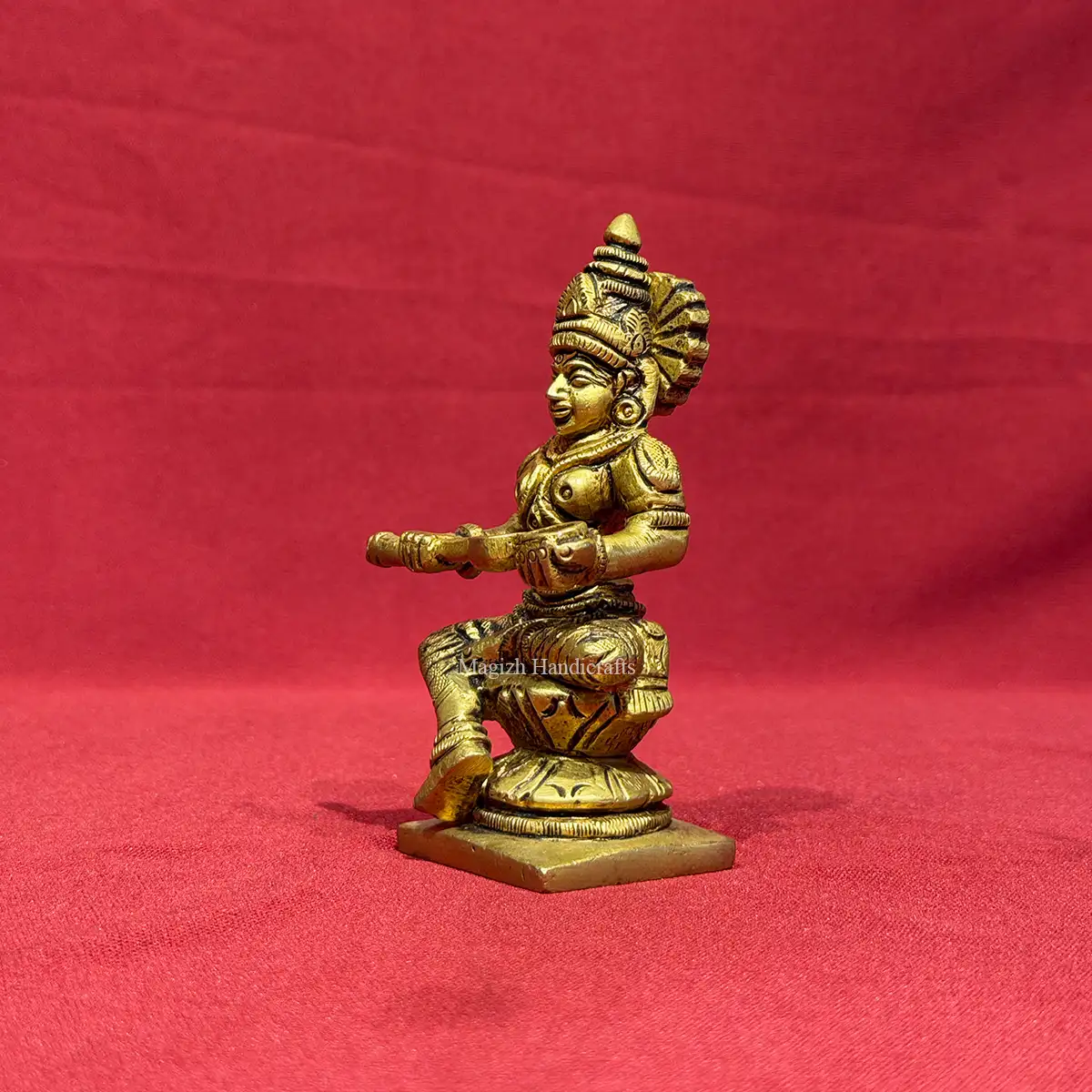 4 inches brass goddess Annapoorna statue - image 3