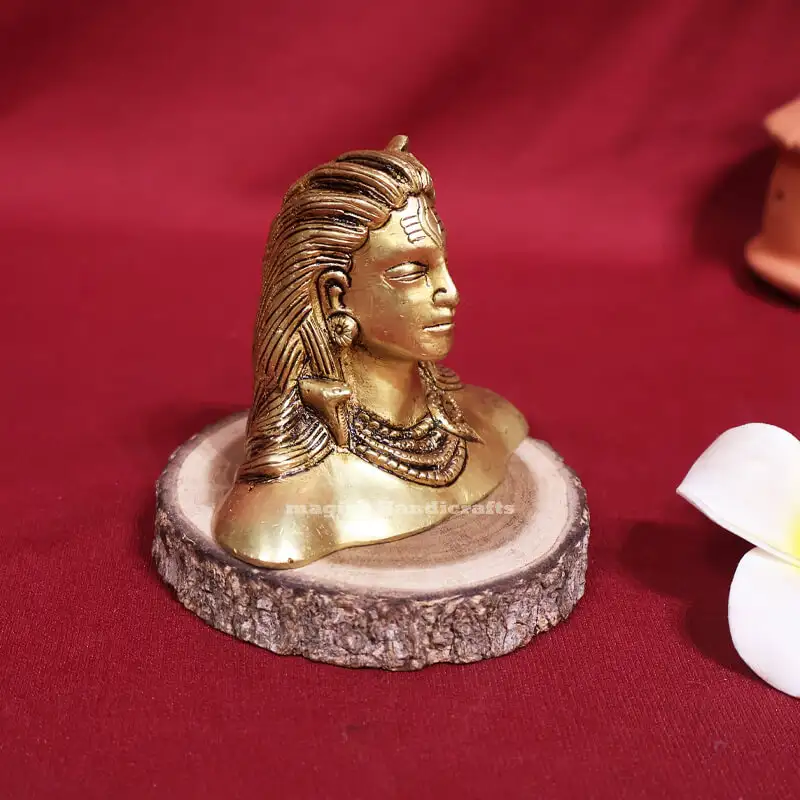 2.5 inches Brass Aadiyogi without Base idol - image 3
