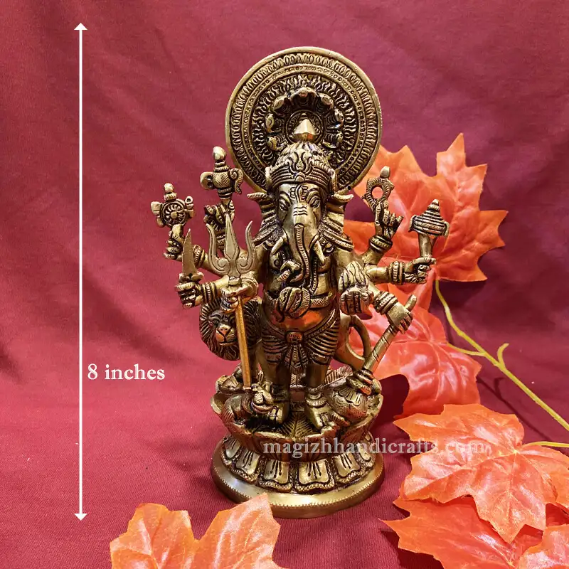 8 inches Kan Drishti Ganesha idol - image 5
