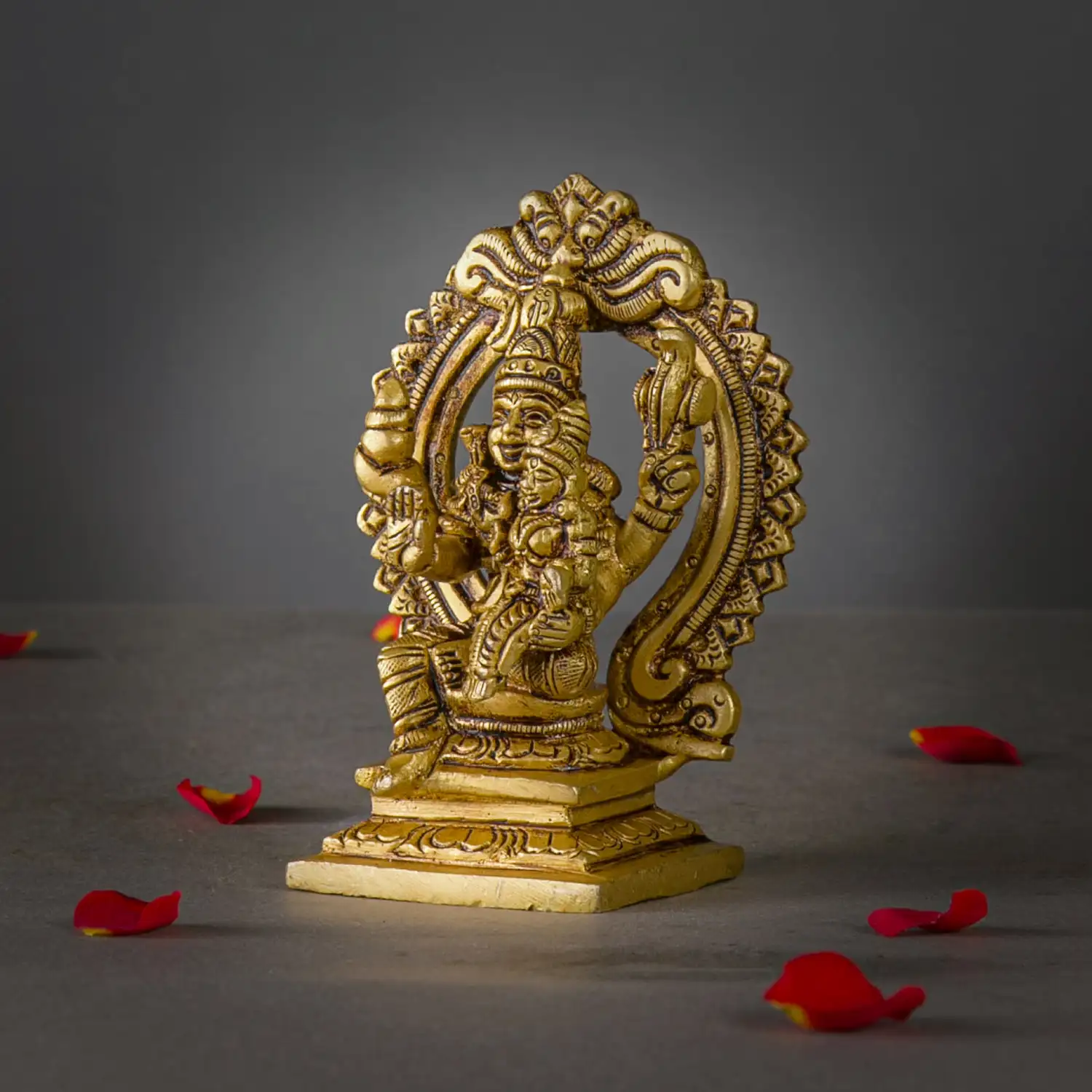 4 inches Swarna Akarshana Bhairava brass idol - image 3