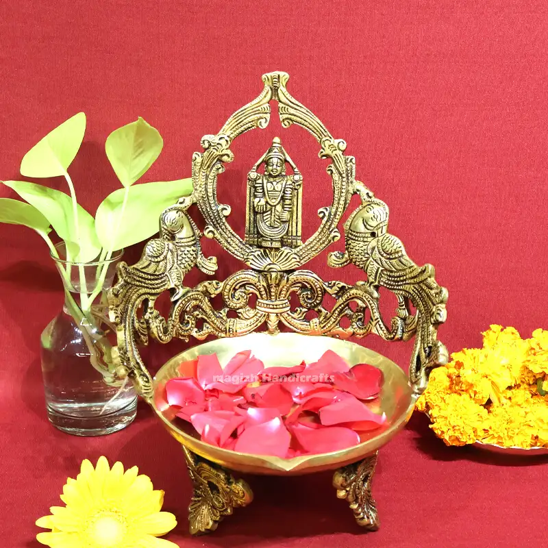 Brass Thirupathi Balaji Lamp 10 inches - image 4