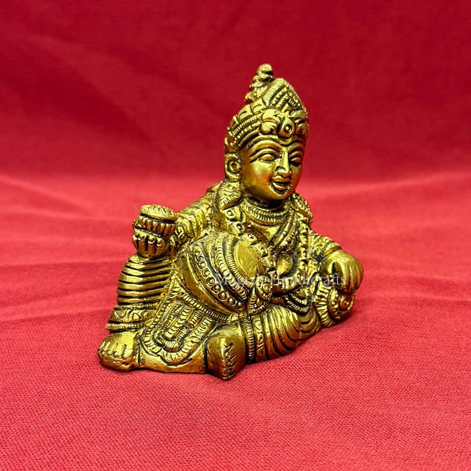 2.5 inches Brass Resting Kuber idol - secondary