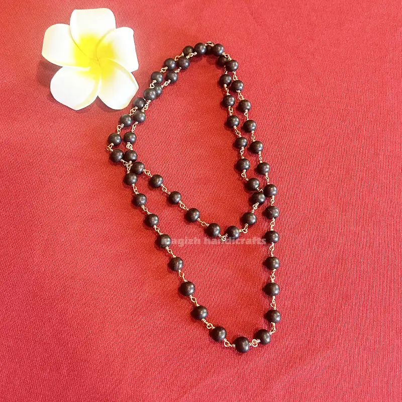 Original karungali Copper mala without capping-8mm - image 3