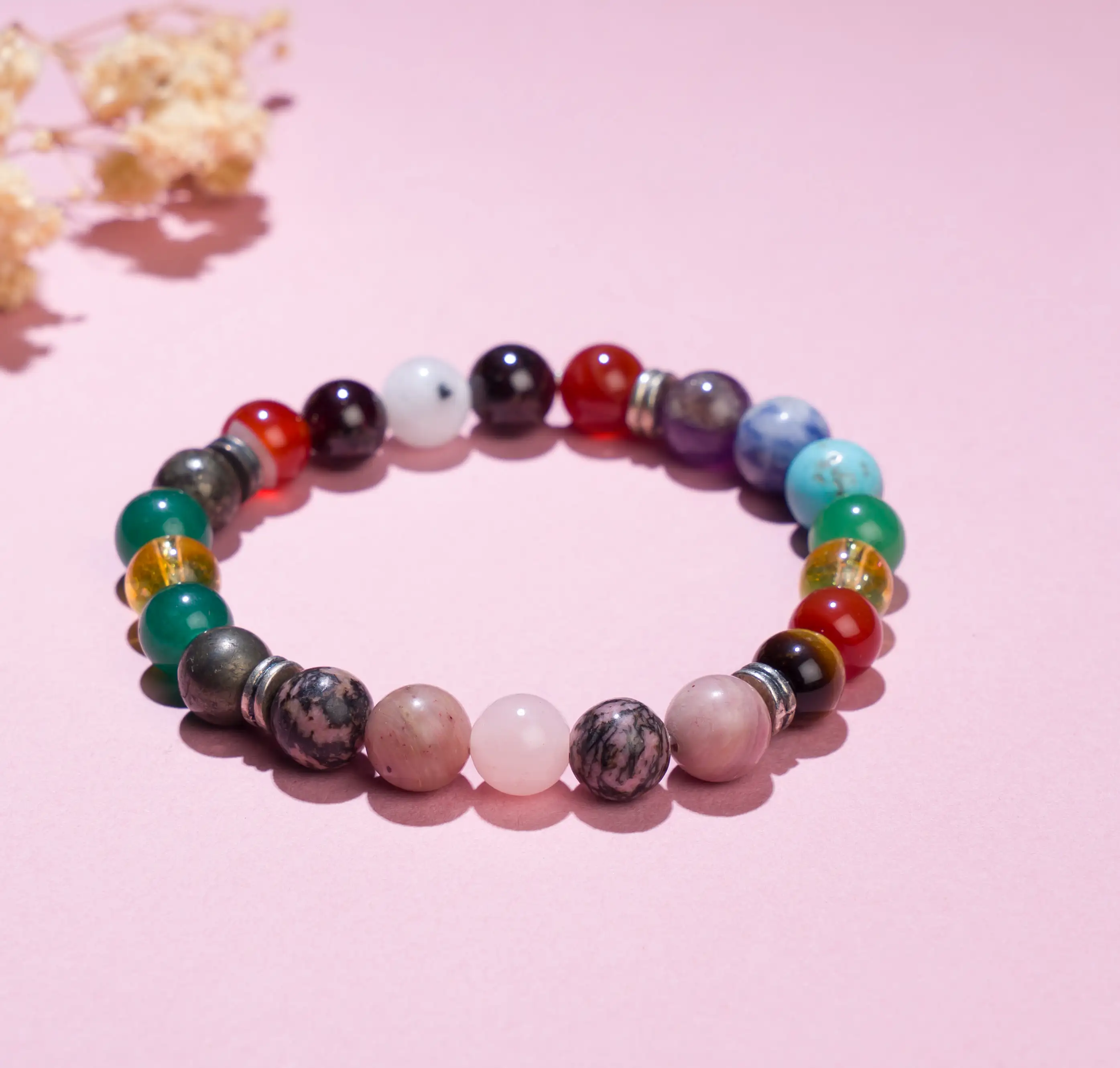 8mm all in one weight gain Crystal Bracelet