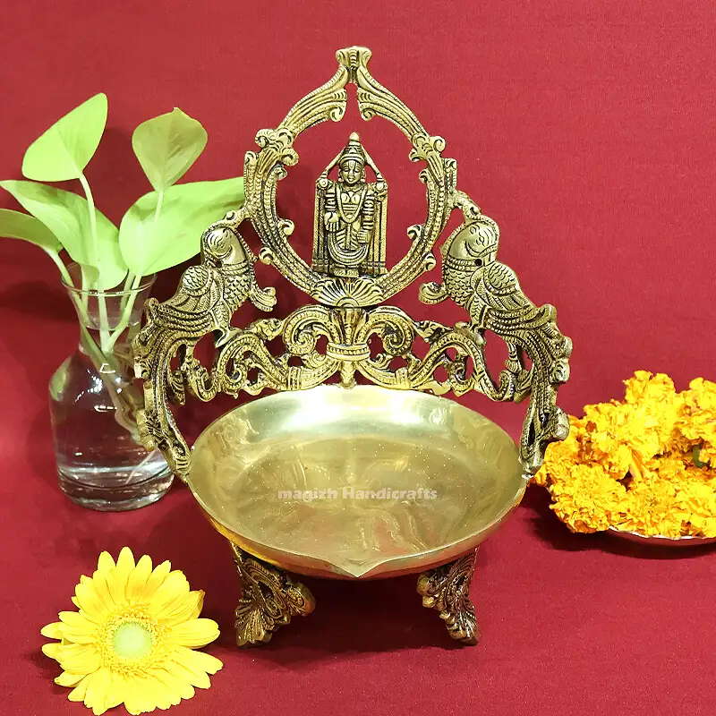 Brass Thirupathi Balaji Lamp 10 inches